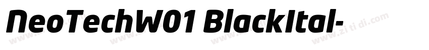 NeoTechW01 BlackItal字体转换